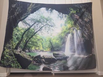 Scenic wall tapestry