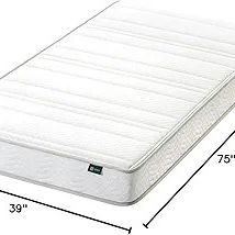 ZINUS 8 Inch Foam and Spring Mattress, Twin Size