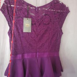 Womens Purple Dress/gown Medium New