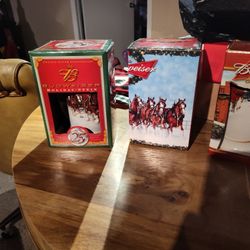 Budweiser Holiday Steins