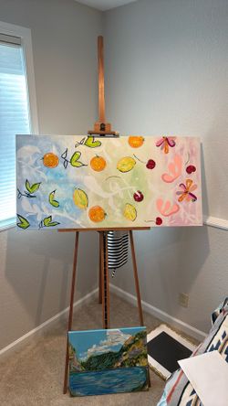 Large Original Art Piece - Acrylic Painting On Wrapped Canvas - Fruit Abstract