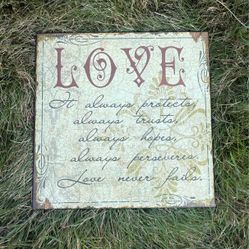 Metal Small Love Sign 