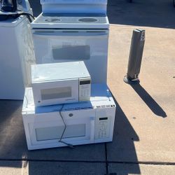 Washer, Dryer , Stove,  Microwave.