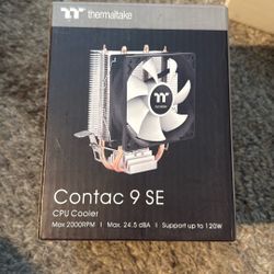 Thermaltake Contac 9 SE CPU Cooler, 120W Cooling Power, 92mm PWM Fan, Support Intel LGA 1700/ AMD AM5,AM4, CL-P106-AL09WT-A, Black