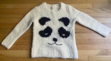 Crewcuts Panda Face Animal Sweater size 4/5 In very good condition
