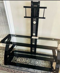 3-Tier Glass TV Stand with Mount