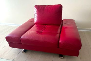 Red leather armchair