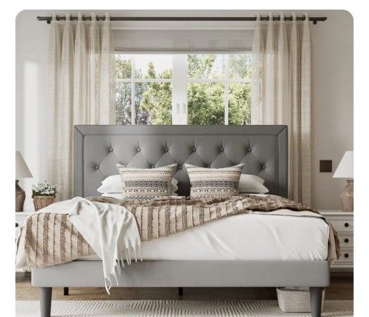 Queen Bed Frame Wirh Mattress 