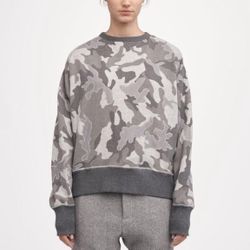 Rag & Bone Women's Mesh Camouflage Racer Long Sleeve Sweatshirt, Size M