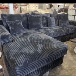 Brand New Plush Corduroy Lined Sectional