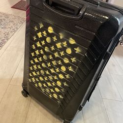 Custom  painted lious Vuitton luggage.