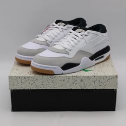 Men's Nike Air Jordan 4 RM Shoes - White Black Gum - Size 13