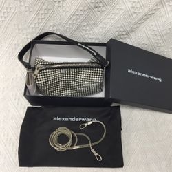 Alexander Wang heiress pouch in crystal mesh