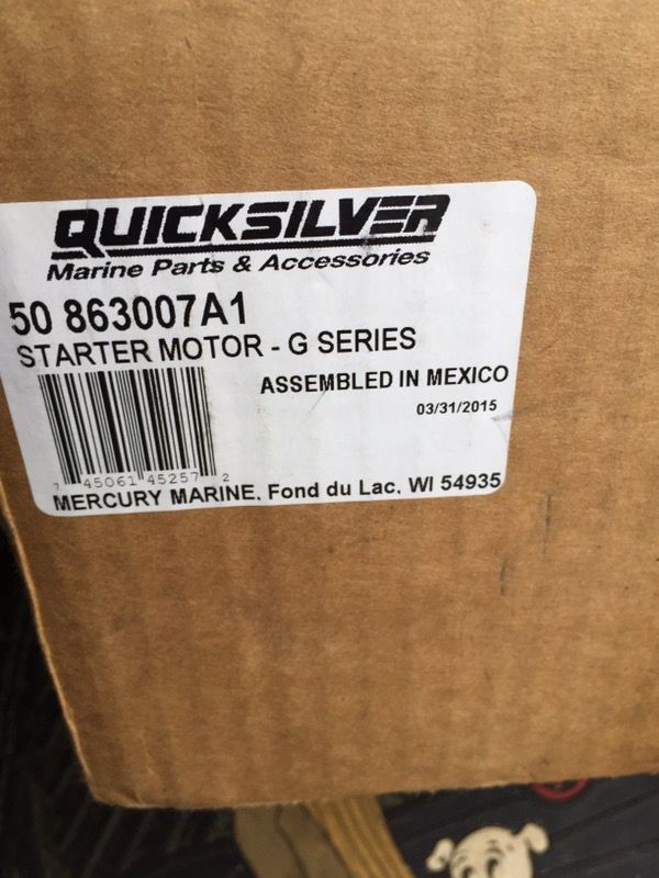 Starter motor mercury