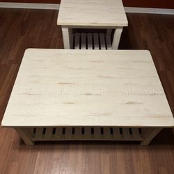 Antique White Coffee Table/end Table