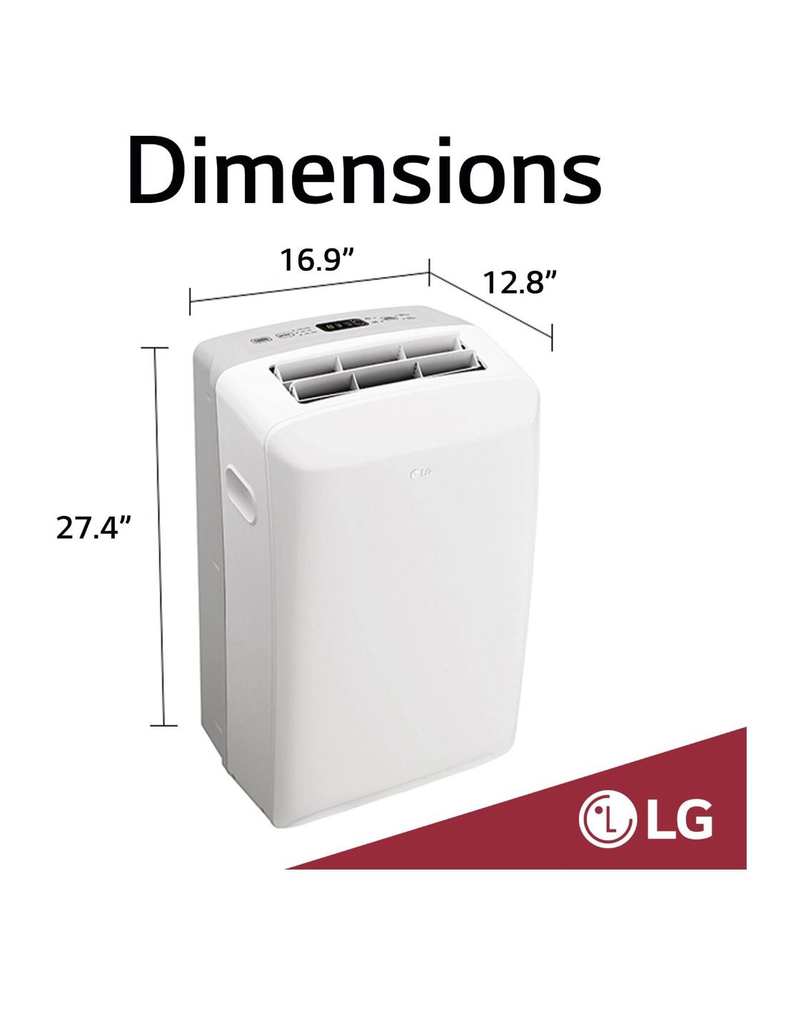 LG Electronics Portable Air Conditioner, 115-Volt w/ Dehumidifier Function and LCD Remote