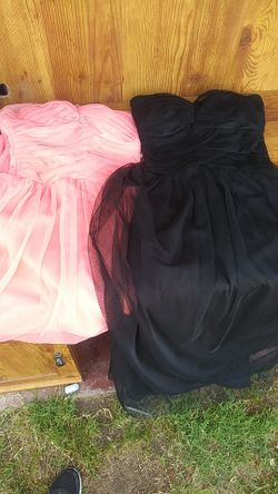 Pink and black dress