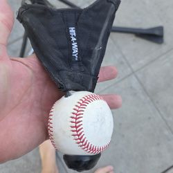 Portable baseball hitting trainer