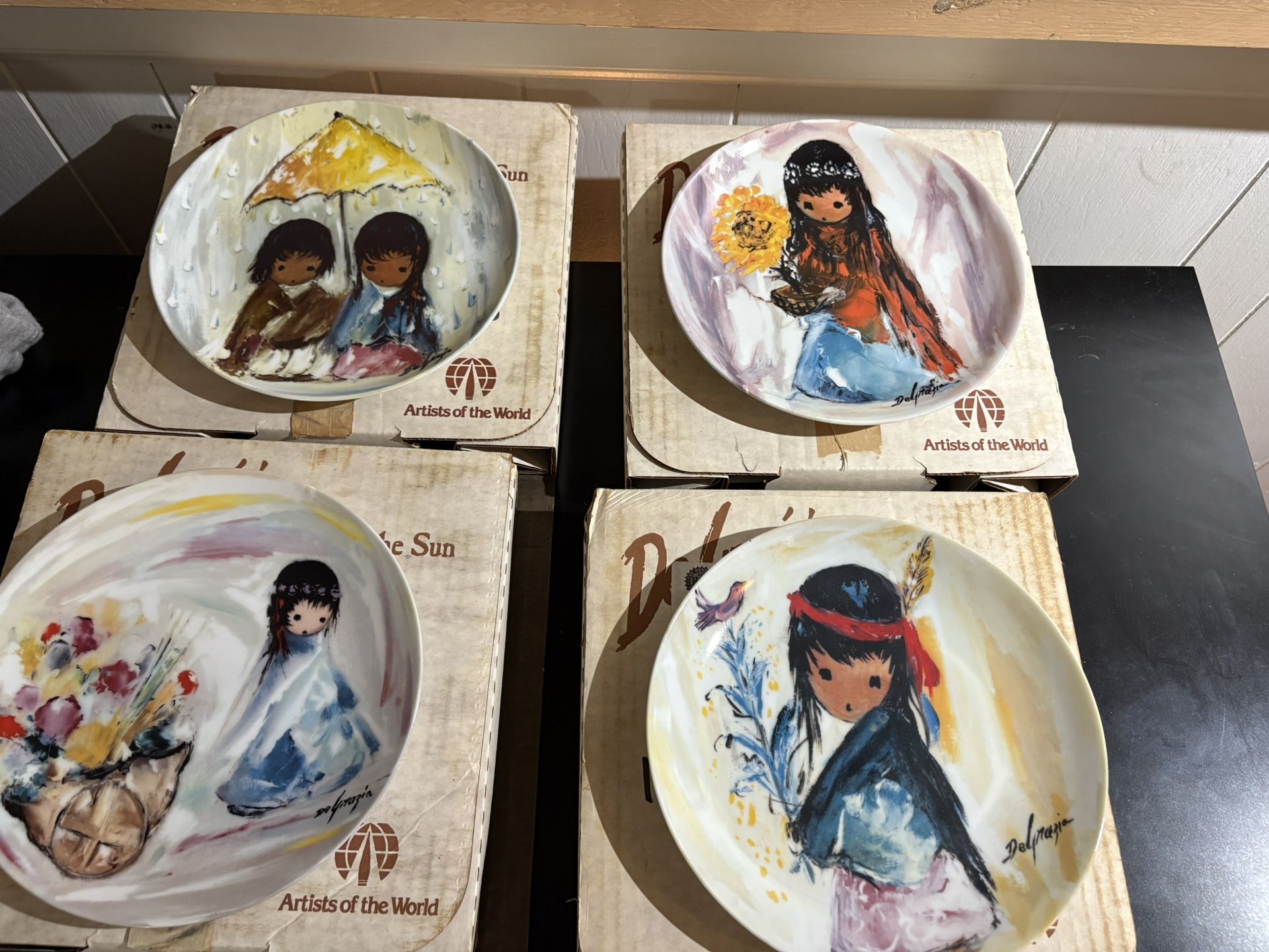Degrazia Children Of The Sun Collector Plates