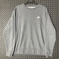 Nike Club Fleece Crew Crewneck Cotton Sweater Sweatshirt Men's Sz L BV2662-063