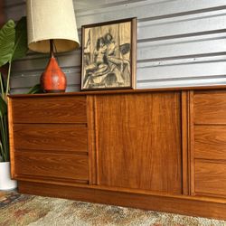 DANFLEX Mid-Century Danish Teak Dresser or Sideboard with Tambour Door