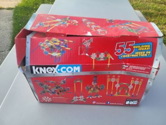 Knex 55 building ideas. K'NEX red box for the 55 Model Super Value Building Set (Model #16482), which features building ideas for 55 different models.