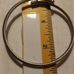 Silver Tone Cable Bracelet 