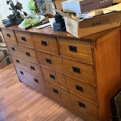 Mission Dresser And Bed Frame  Mirror