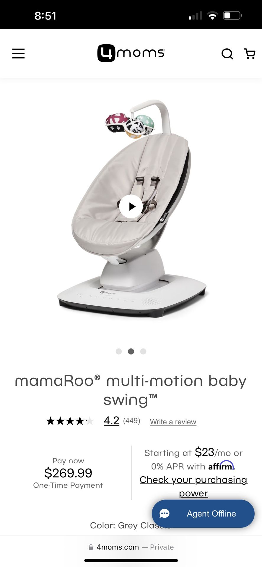 4moms mamaroo Baby Swing