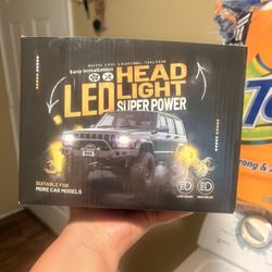 5x7 / 7x6 LED Headlights for Jeep XJ YJ & GMC MJ – White Light + DRL + Amber Turn Signal (New)