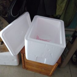 2.   14&11in. Styrofoam Coolers. 