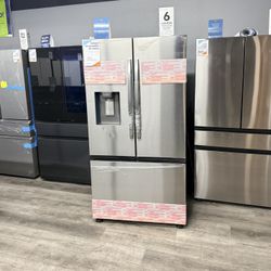 🔥 Samsung - 31 cu. ft. 3-Door French Door Smart Refrigerator with Four Types of Ice - Stainless Steel🔥