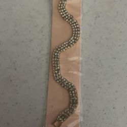 Gold Crystal Rhinestone Bracelet