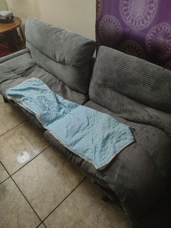 Blue velvet futon