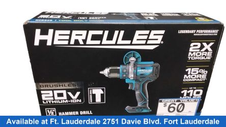 Hercules Hcb92b Blue Cordless Hammer Drill