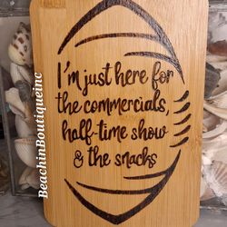 Football Humor Cutting Charcuterie Board 