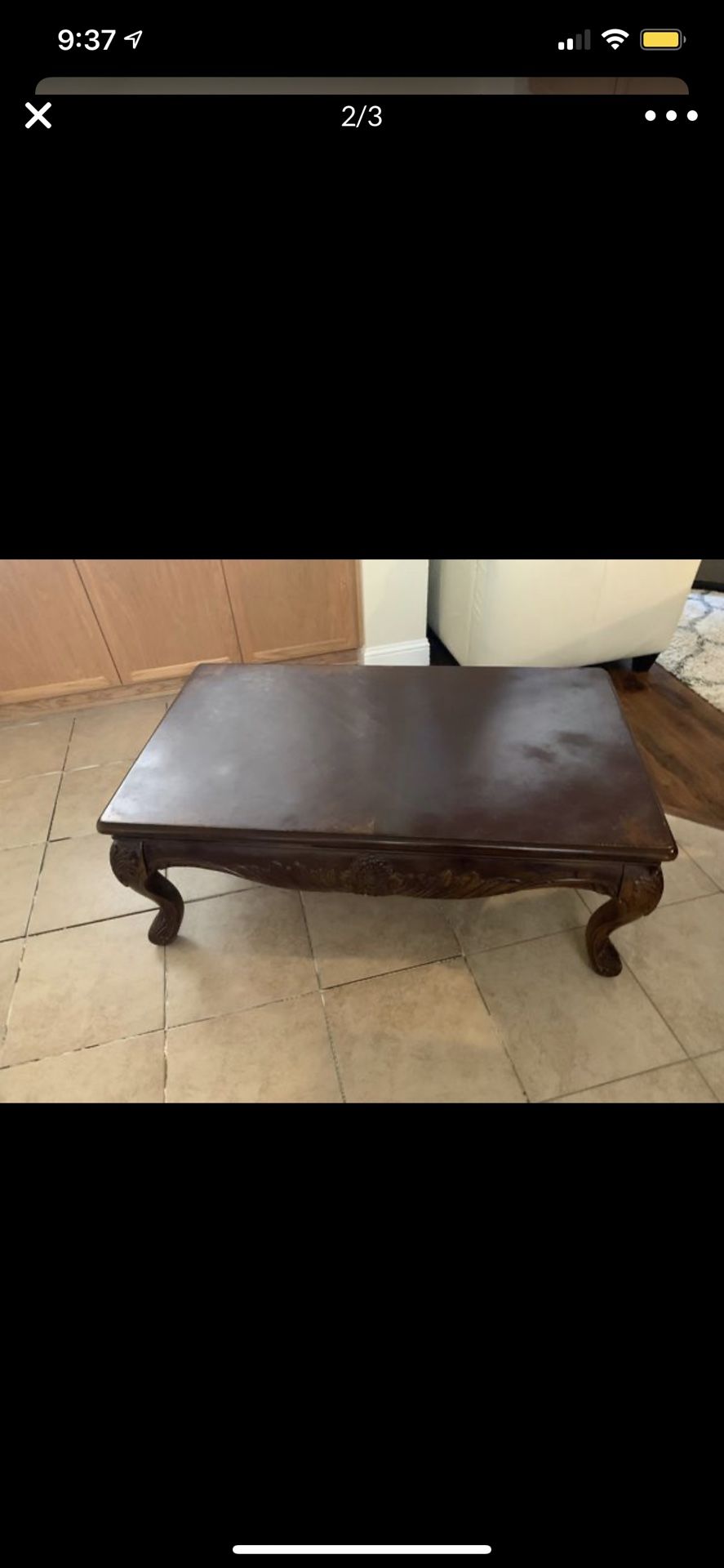 Coffee table with end table