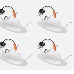 7-2 Commercial Electric 5/6 in. Integrated LED Recessed Retrofit Light Trim with Selectable Color Temperature, (4-Pack) NS01dA09FR2-259