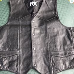 Leather Vest, Mens Size 50 $45