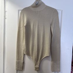 Athleta Alicia Keys Womens Inner Strength Bodysuit  Chantilly Cream Size: XXS