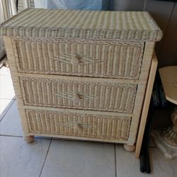 Three Drawer Wicker  Dresser...