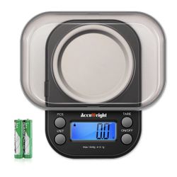 Small Mini Kitchen Scale 1000g / 0.1g Jewelry Portable Pocket Scale Weight Black