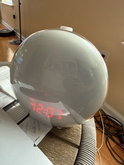 Round Sunrise Alarm Clock with LED Display
