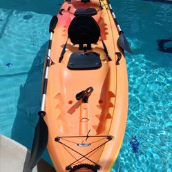 KAYAK 2 PERSON LIFETIME SPITFIRE 12T WITH PADDLES 
