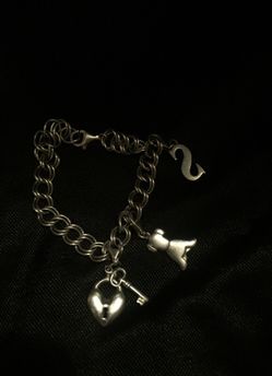 Silver charm bracelet