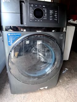 Black Stainless GE All In One W/D Set