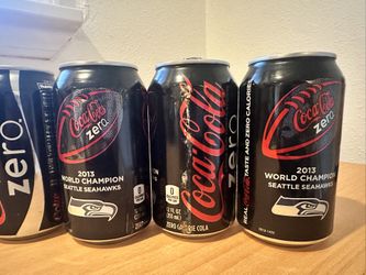 Seahawks Super Bowl Coke Zero cans