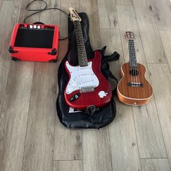 Electric Guitar With Case Ukulele With Case electric guitar with case