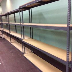 Shelving Boltless Organization Shed Storage Racks New Warehouse Quality Heavy Duty Metal Shelf Racks 96 in W x 24 in D Delivery Available 