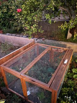 Wooden Outdoor Chicken Pen with Wire Mesh Lid